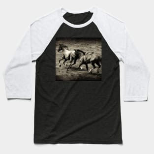 Chasing Freedom - Running Horses Baseball T-Shirt